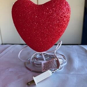 Red Heart-Shaped Night Light